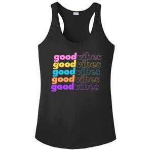 Retro Good Vibes Ladies PosiCharge Competitor Racerback Tank