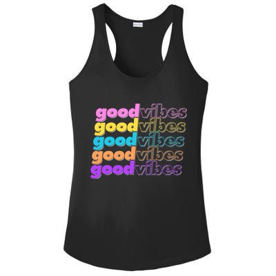 Retro Good Vibes Ladies PosiCharge Competitor Racerback Tank