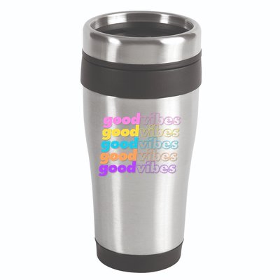 Retro Good Vibes 16oz Travel Tumbler