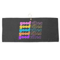 Retro Good Vibes Large Microfiber Waffle Golf Towel