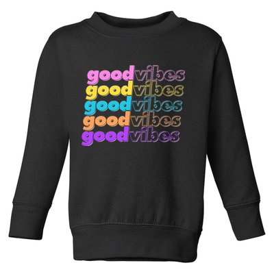 Retro Good Vibes Toddler Sweatshirt