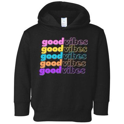 Retro Good Vibes Toddler Hoodie