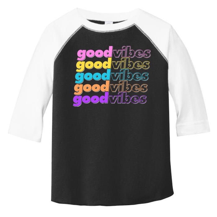 Retro Good Vibes Toddler Fine Jersey T-Shirt