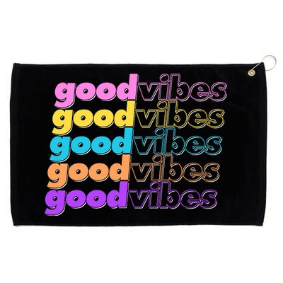 Retro Good Vibes Grommeted Golf Towel