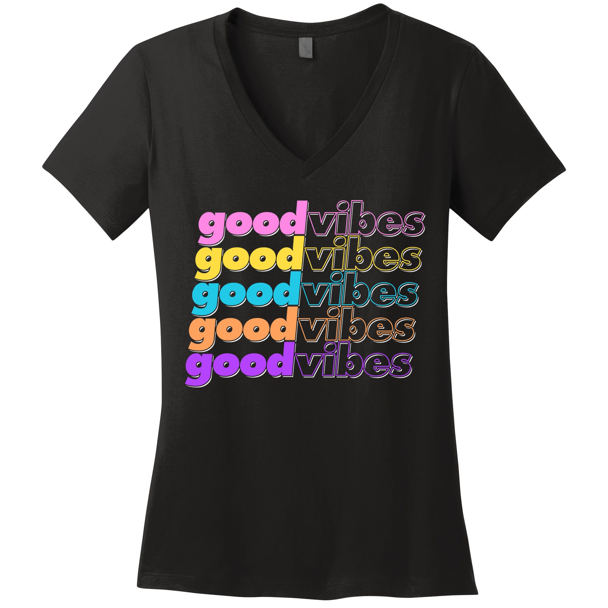 Retro Good Vibes Women's V-Neck T-Shirt