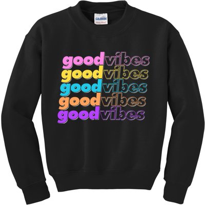 Retro Good Vibes Kids Sweatshirt