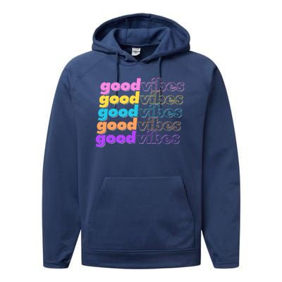 Retro Good Vibes Performance Fleece Hoodie