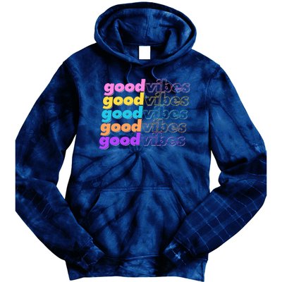 Retro Good Vibes Tie Dye Hoodie