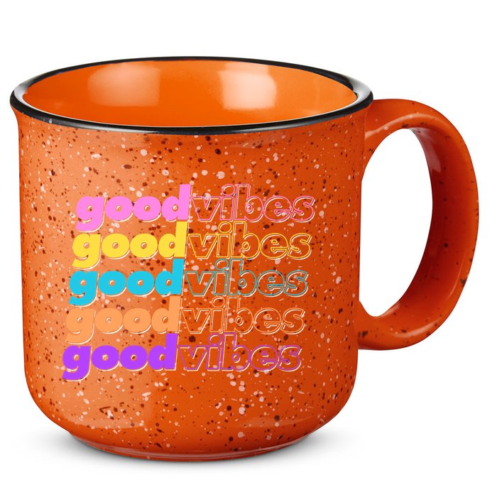 Retro Good Vibes 15oz Campfire Ceramic Mug