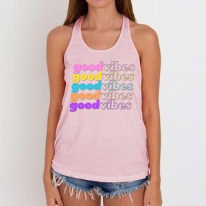 Retro Good Vibes Women's Knotted Racerback Tank