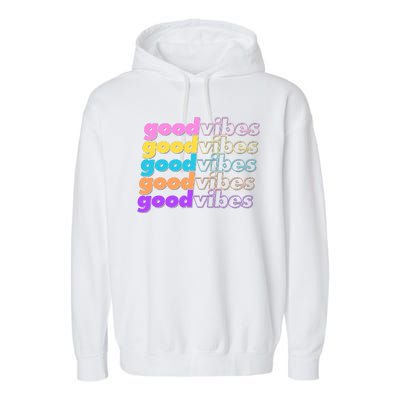 Retro Good Vibes Garment-Dyed Fleece Hoodie