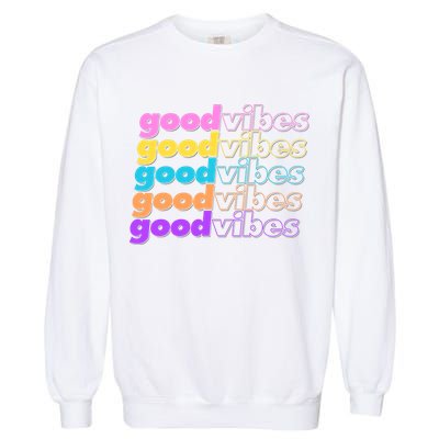 Retro Good Vibes Garment-Dyed Sweatshirt
