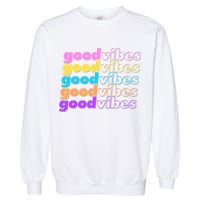Retro Good Vibes Garment-Dyed Sweatshirt