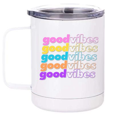 Retro Good Vibes 12 oz Stainless Steel Tumbler Cup