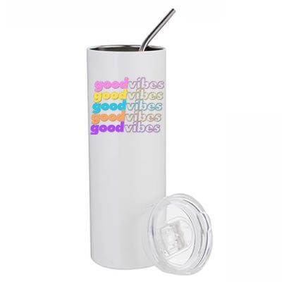 Retro Good Vibes Stainless Steel Tumbler