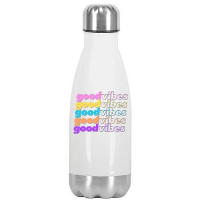 Retro Good Vibes Stainless Steel Insulated Water Bottle