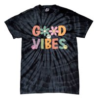 Retro Good Vibes Groovy Smiley Face Tie-Dye T-Shirt