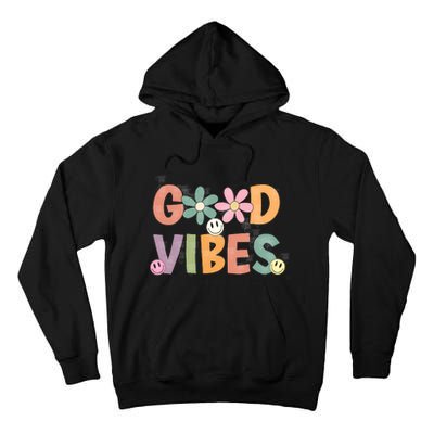 Retro Good Vibes Groovy Smiley Face Tall Hoodie