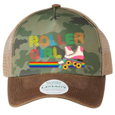 Roller Girl Vintage Seventies 70's Cool Retro Skates Skating Legacy Tie Dye Trucker Hat