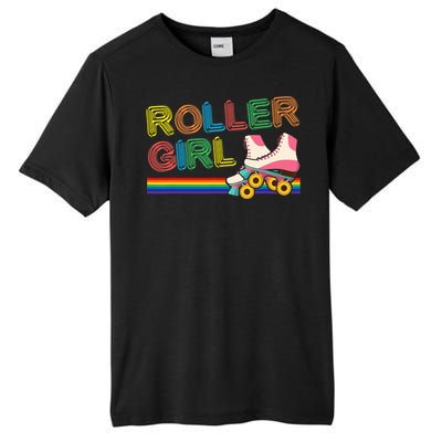 Roller Girl Vintage Seventies 70's Cool Retro Skates Skating Tall Fusion ChromaSoft Performance T-Shirt