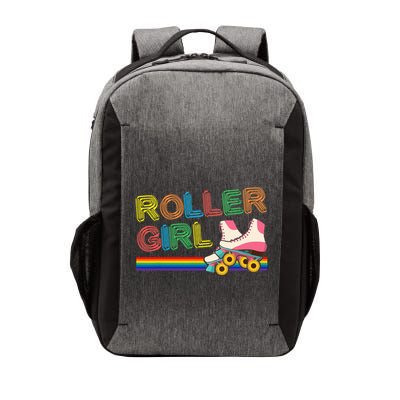 Roller Girl Vintage Seventies 70's Cool Retro Skates Skating Vector Backpack