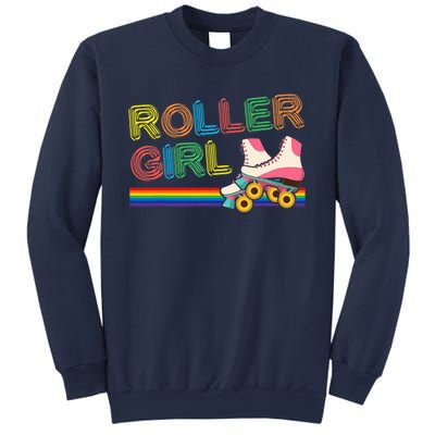 Roller Girl Vintage Seventies 70's Cool Retro Skates Skating Sweatshirt