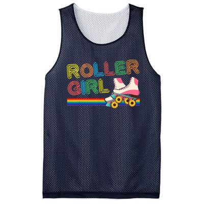 Roller Girl Vintage Seventies 70's Cool Retro Skates Skating Mesh Reversible Basketball Jersey Tank