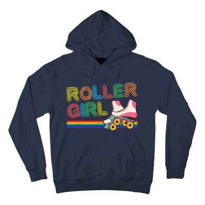 Roller Girl Vintage Seventies 70's Cool Retro Skates Skating Tall Hoodie