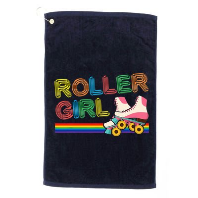 Roller Girl Vintage Seventies 70's Cool Retro Skates Skating Golf Towel