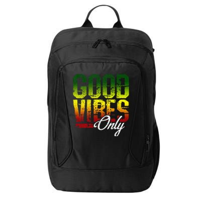 Reggae Good Vibes Only Jamaica One Love Rasta City Backpack