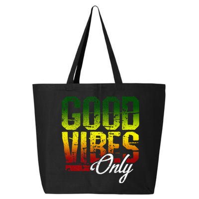 Reggae Good Vibes Only Jamaica One Love Rasta 25L Jumbo Tote