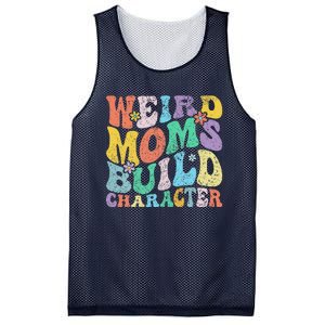 Retro Groovy Weird Moms Build Character 2024 MotherS Day Mesh Reversible Basketball Jersey Tank