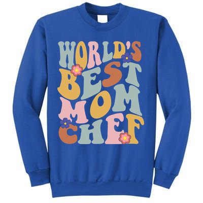 Retro Groovy Worlds Best Mom Chef Groovy Baking Mom Gift Sweatshirt