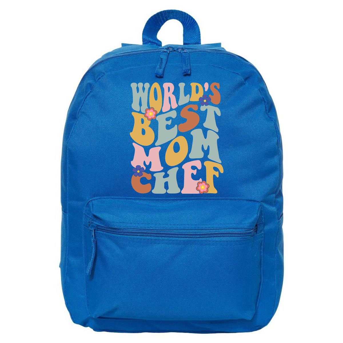 Retro Groovy Worlds Best Mom Chef Groovy Baking Mom Gift 16 in Basic Backpack