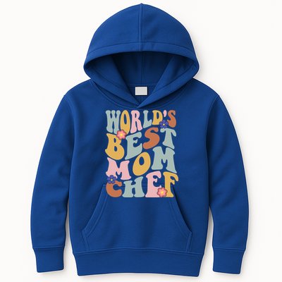 Retro Groovy Worlds Best Mom Chef Groovy Baking Mom Gift Kids Hoodie