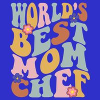Retro Groovy Worlds Best Mom Chef Groovy Baking Mom Gift Short Acrylic Beanie