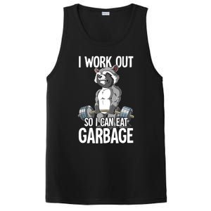 Raccoon Gym Weight Training I Work Out So I Can Eat Garbage PosiCharge Competitor Tank