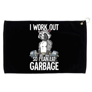 Raccoon Gym Weight Training I Work Out So I Can Eat Garbage Grommeted Golf Towel