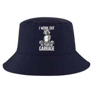 Raccoon Gym Weight Training I Work Out So I Can Eat Garbage Cool Comfort Performance Bucket Hat