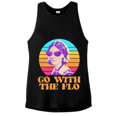 Retro Go With The Flow Nurse Practitioner Florence Nightingale Ladies PosiCharge Tri-Blend Wicking Tank
