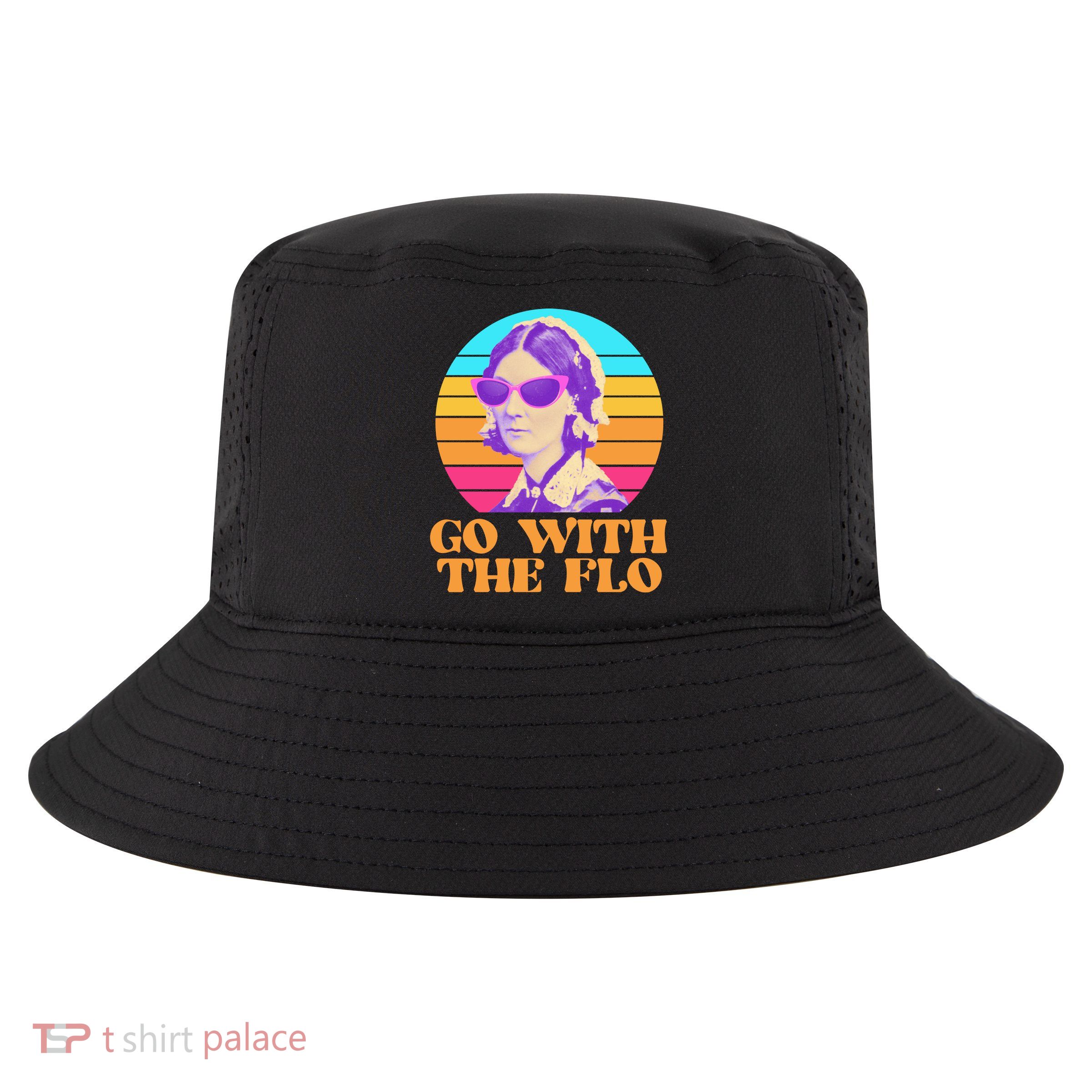 Retro Go With The Flow Nurse Practitioner Florence Nightingale Cool Comfort Performance Bucket Hat