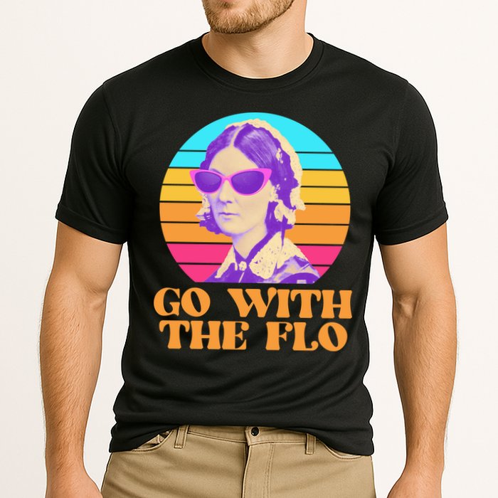 Retro Go With The Flow Nurse Practitioner Florence Nightingale Cooling Performance Crew T-Shirt