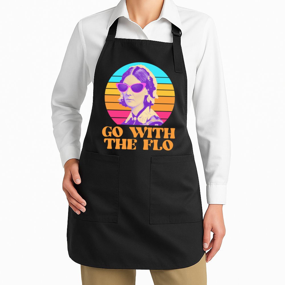 Retro Go With The Flow Nurse Practitioner Florence Nightingale Apron