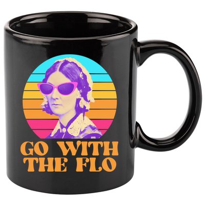 Retro Go With The Flow Nurse Practitioner Florence Nightingale 11oz C Handle Ceramic Mug