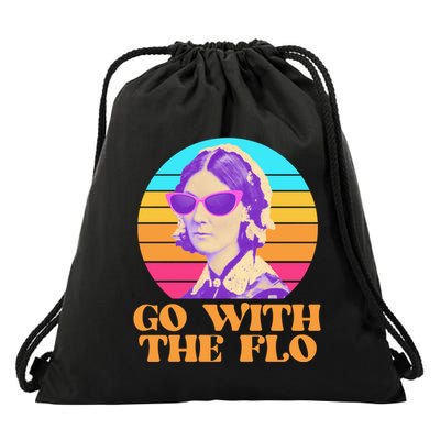 Retro Go With The Flow Nurse Practitioner Florence Nightingale Drawstring Bag