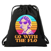 Retro Go With The Flow Nurse Practitioner Florence Nightingale Drawstring Bag