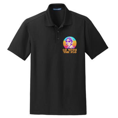Retro Go With The Flow Nurse Practitioner Florence Nightingale Dry Zone Grid Polo