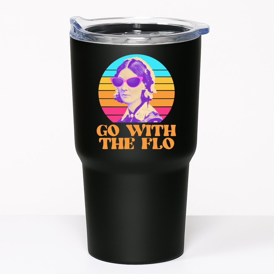 Retro Go With The Flow Nurse Practitioner Florence Nightingale Tumbler
