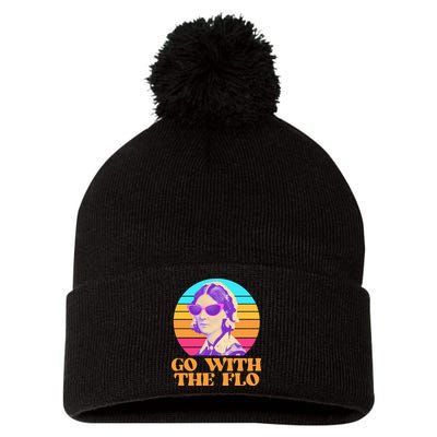 Retro Go With The Flow Nurse Practitioner Florence Nightingale Pom Pom 12in Knit Beanie