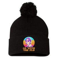 Retro Go With The Flow Nurse Practitioner Florence Nightingale Pom Pom 12in Knit Beanie
